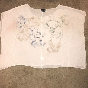 White light flower print on the front.